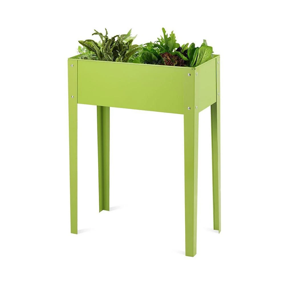 商品Costway|24'' x12'' Outdoor Elevated Garden Plant Stand Raised Tall Flower Bed Box,价格¥462,第1张图片
