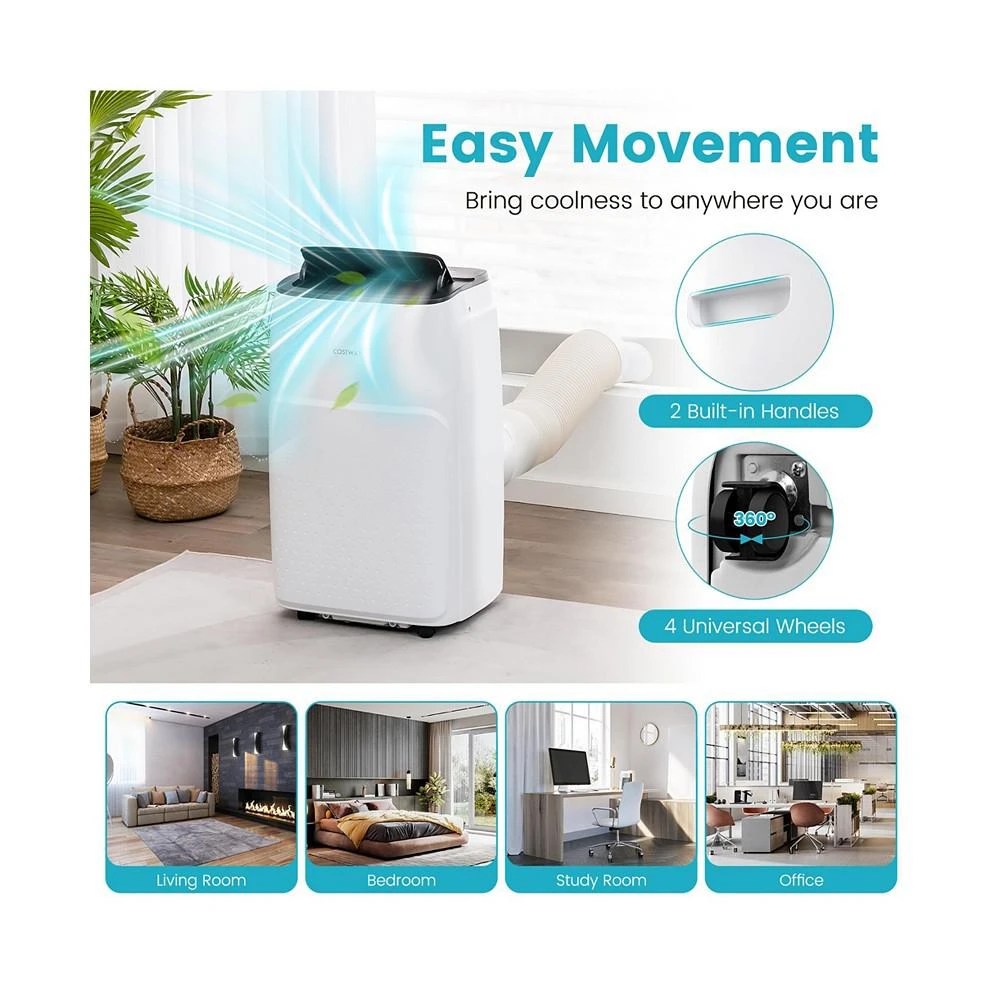 商品Costway|13,000 BTU Portable Air Conditioner with Cool, Fan, Heat & Dehumidifier,价格¥3105,第3张图片详细描述