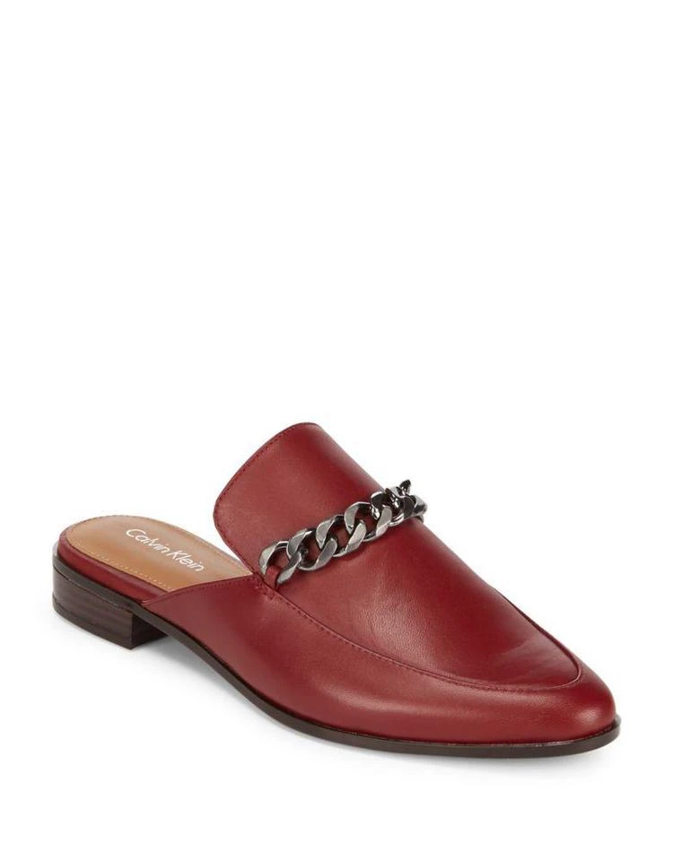 商品Calvin Klein|Frieda Leather Loafer Mules,价格¥200,第1张图片