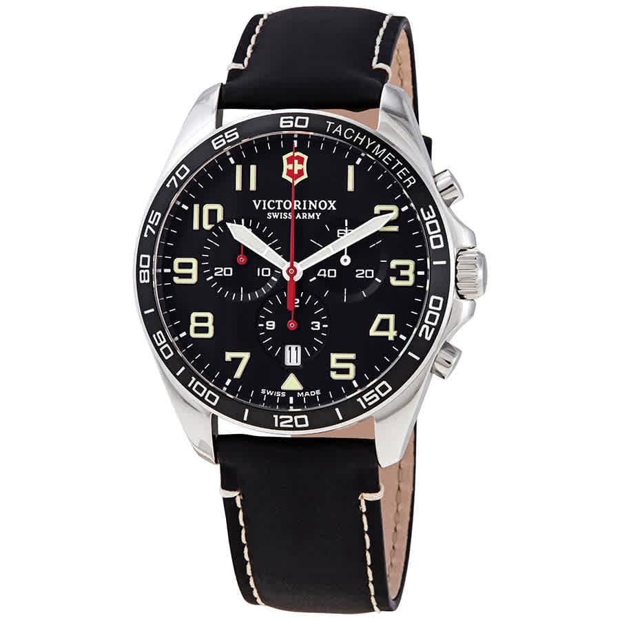 Victorinox Fieldforce Chronograph Quartz Black Dial Mens Watch 241852商品第1张图片规格展示