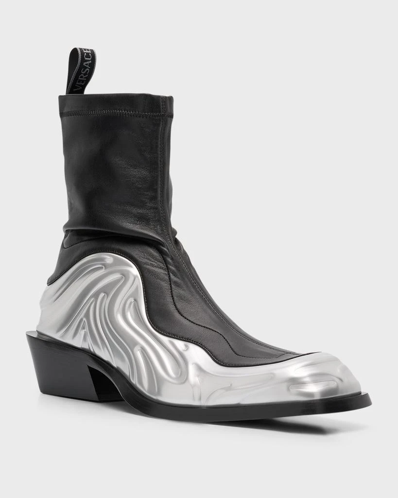 商品Versace|Men's Solare 3D Stretch Ankle Boots,价格¥8344,第4张图片详细描述