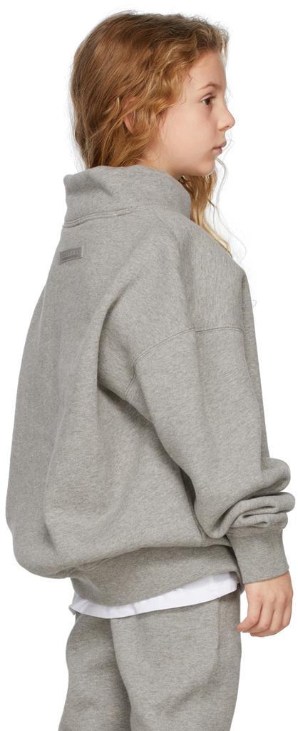 商品Essentials|Kids Grey Mock Neck Sweatshirt,价格¥394,第6张图片详细描述