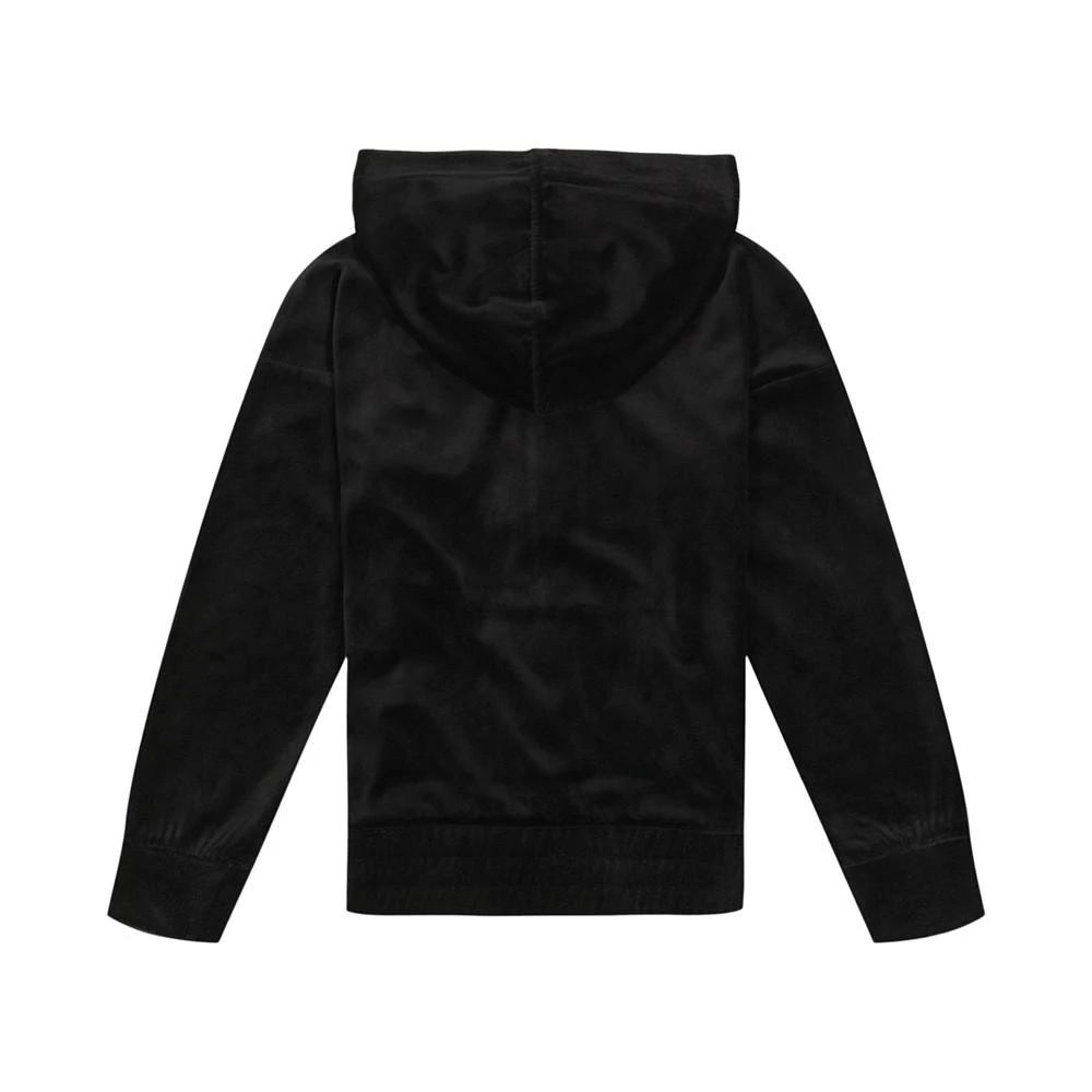 商品Calvin Klein|Big Girls Cozy Velour Zip-Up Hoodie,价格¥133,第2张图片详细描述