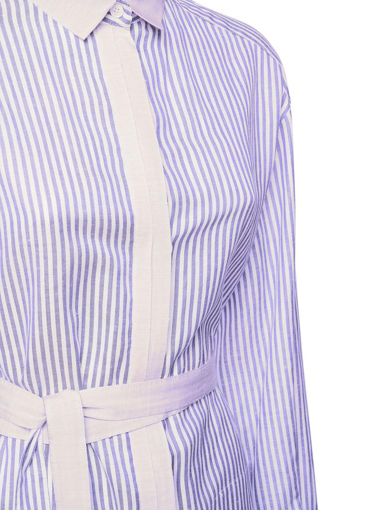 Cotton Blend Shirt Dress W/ Belt商品第3张图片规格展示