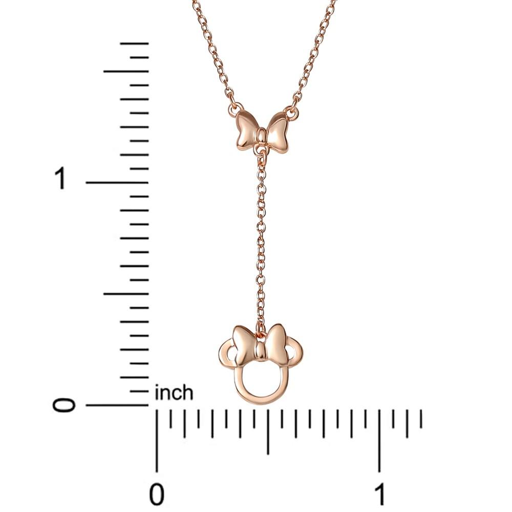 Minnie Mouse 18" Lariat Necklace in 18k Rose Gold-Plated Sterling Silver商品第4张图片规格展示