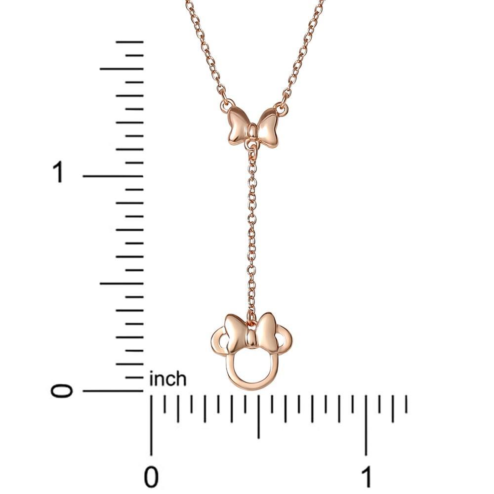 商品Disney|Minnie Mouse 18" Lariat Necklace in 18k Rose Gold-Plated Sterling Silver,价格¥665,第6张图片详细描述