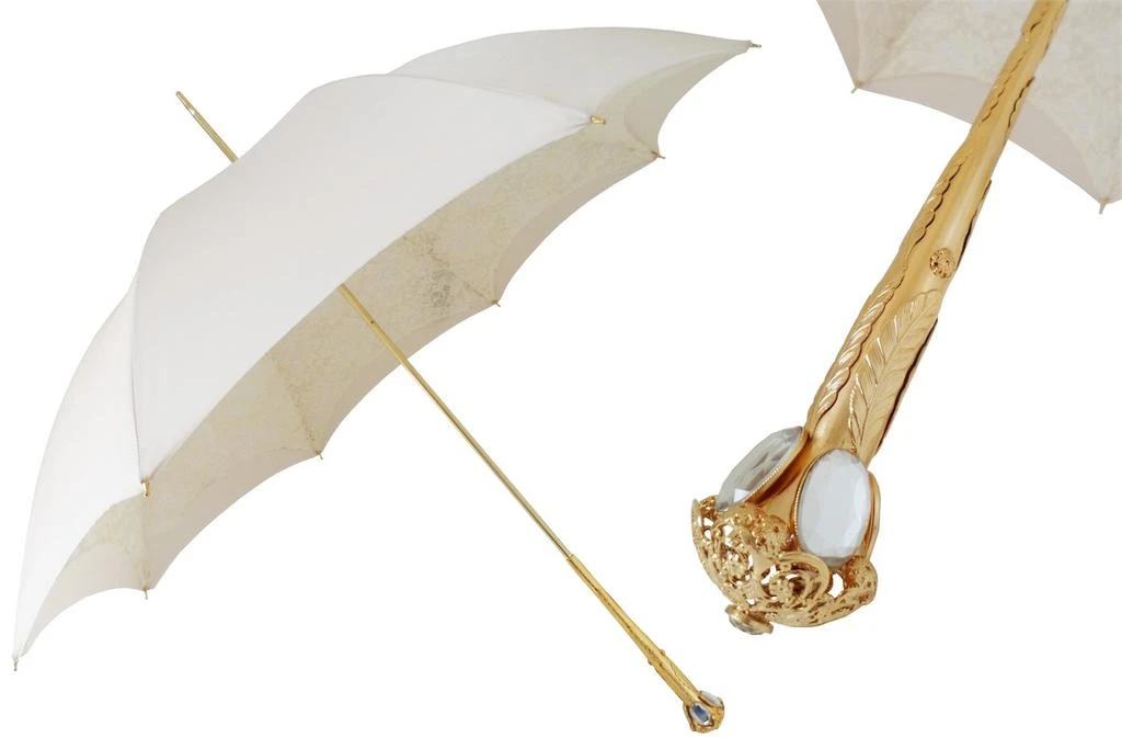 商品PASOTTI|Pasotti 葩莎帝 象牙色伞面 女式奢华手柄 遮阳伞,价格¥2865,第1张图片