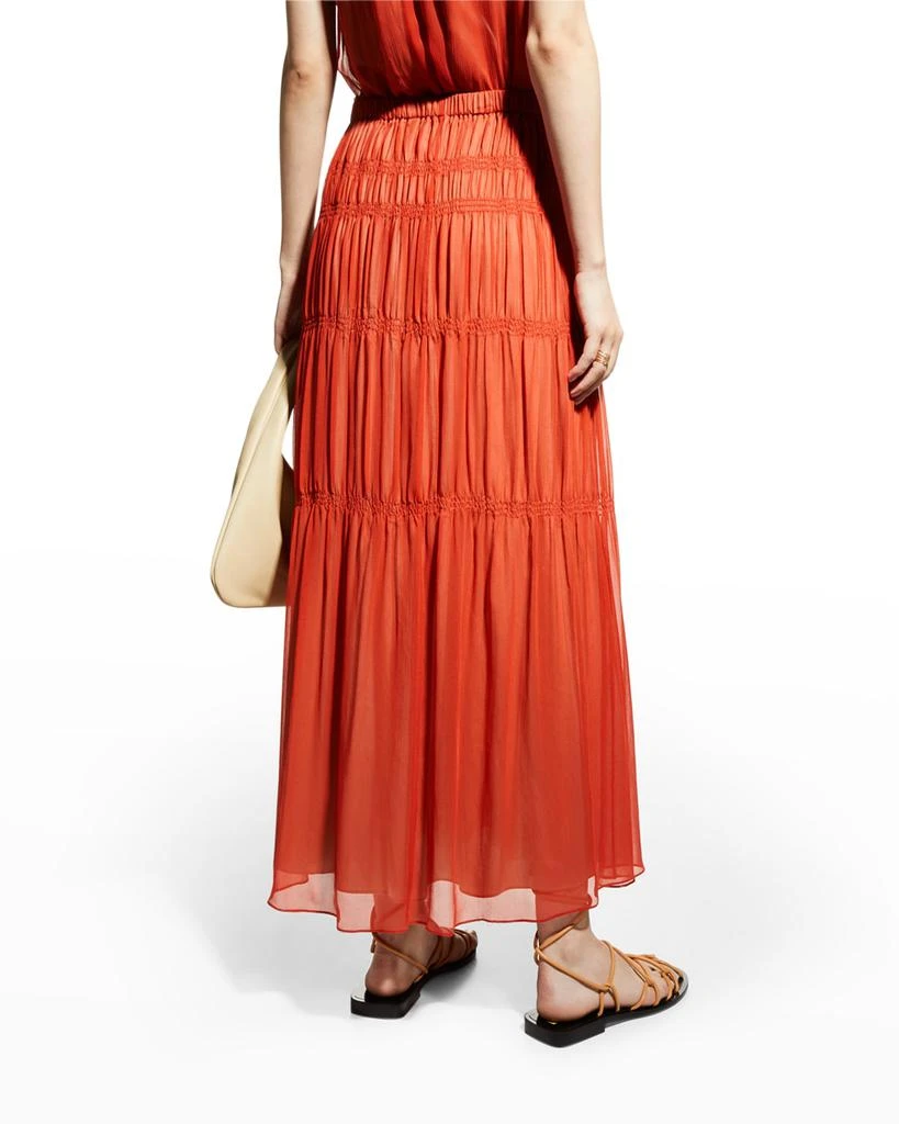 Tiered Crinkle Silk Maxi Skirt 商品