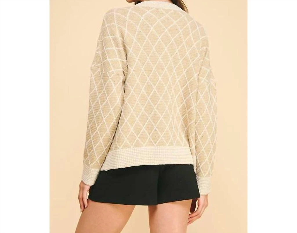 商品PINCH|Pinch - Rhea Diamond Cardigan,价格¥458,第3张图片详细描述