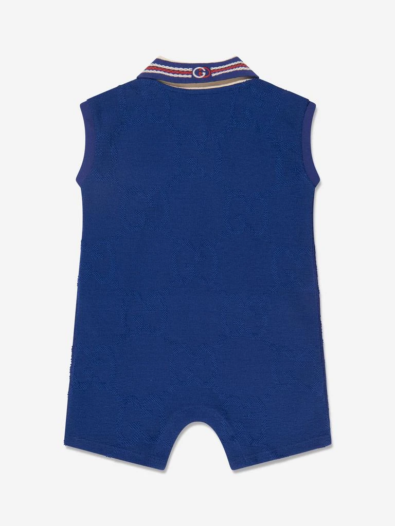 商品Gucci|Baby Boys Sleeveless Romper in Navy,价格¥2307,第2张图片详细描述