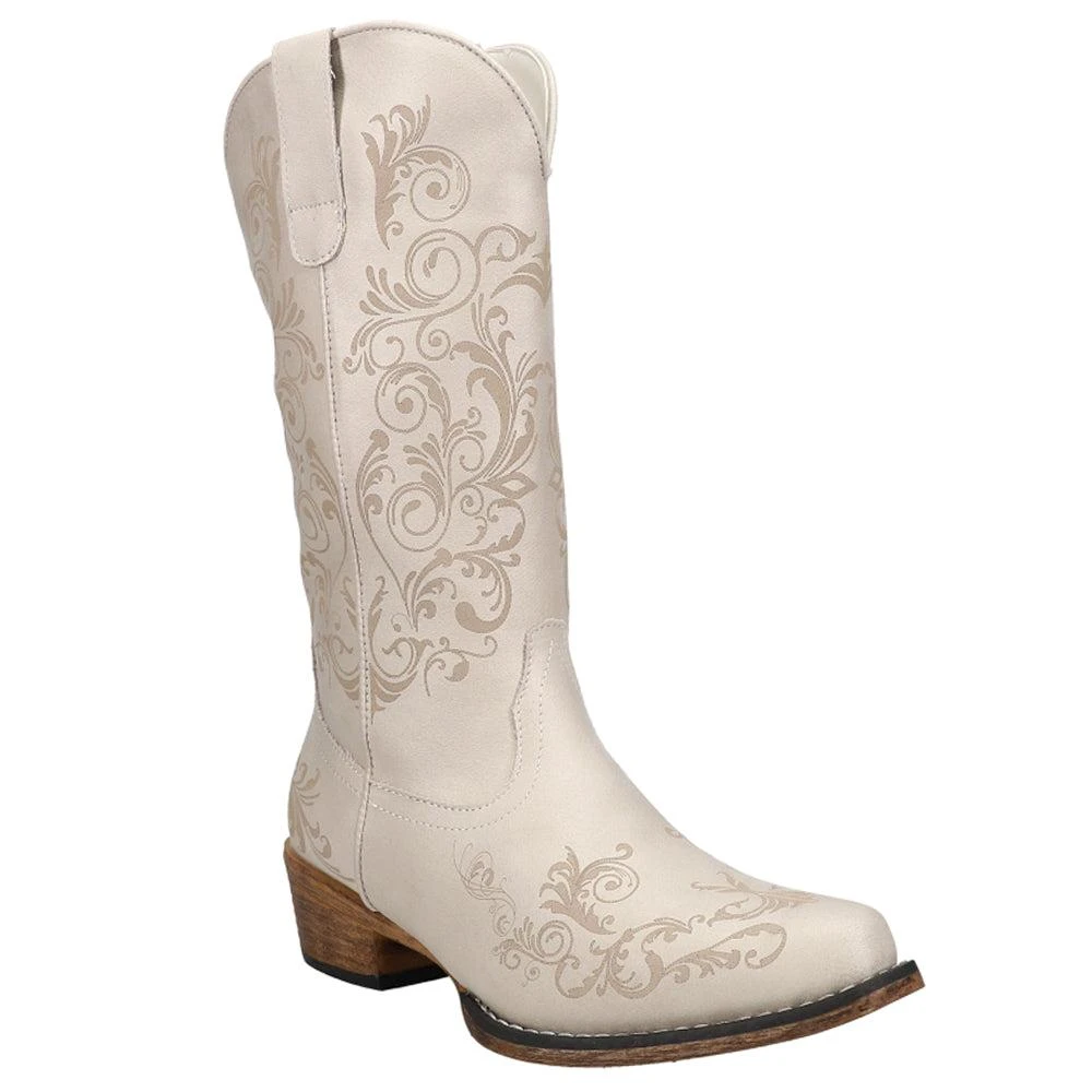 商品Roper|Tall Stuff Embroidery Snip Toe Cowboy Boots,价格¥544,第2张图片详细描述