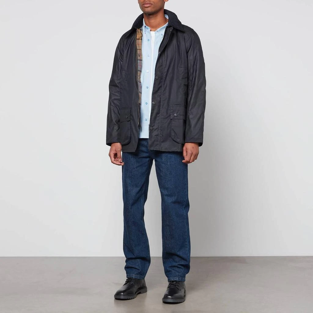 商品Barbour|Barbour Heritage Men's Ashby Wax Jacket - Navy,价格¥2156,第3张图片详细描述