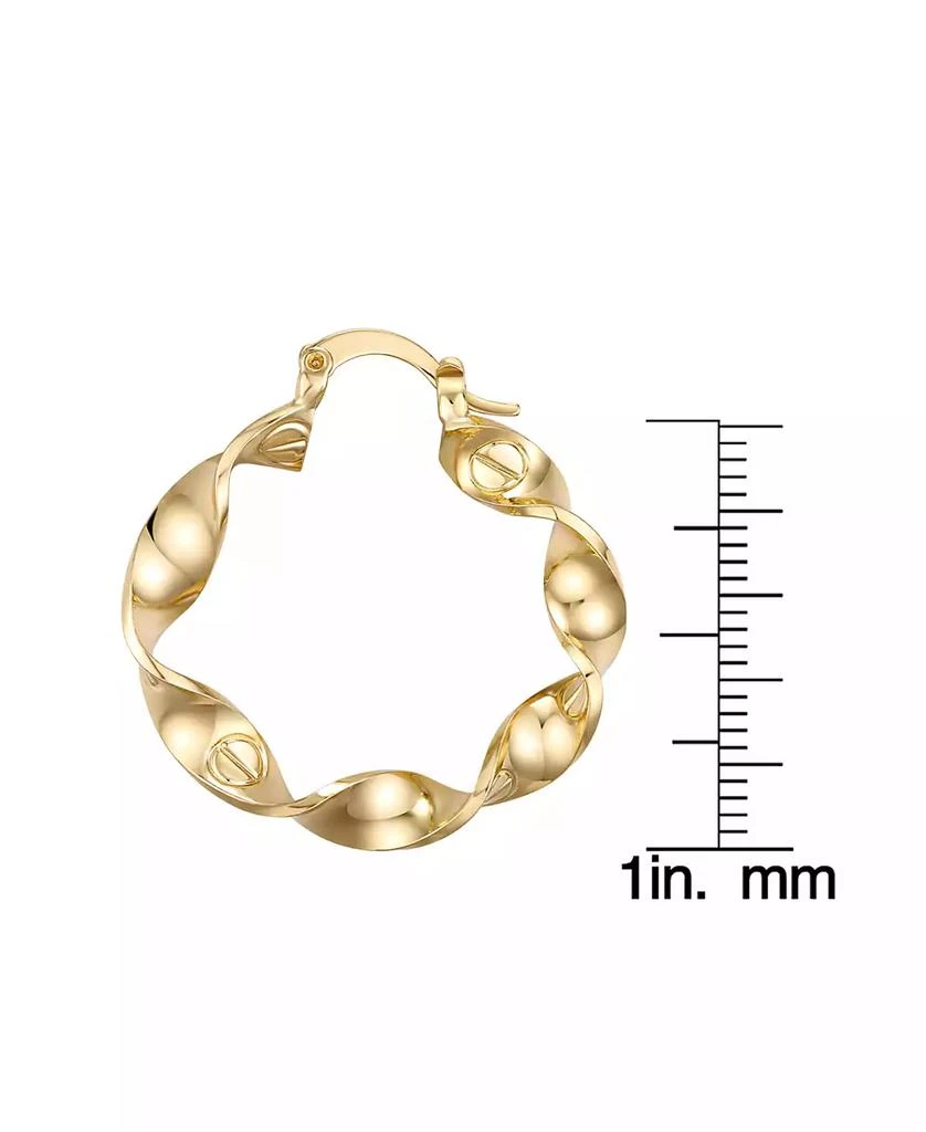 商品Macy's|Gold-Plated Swirl Hoop Earrings,价格¥85,第2张图片详细描述