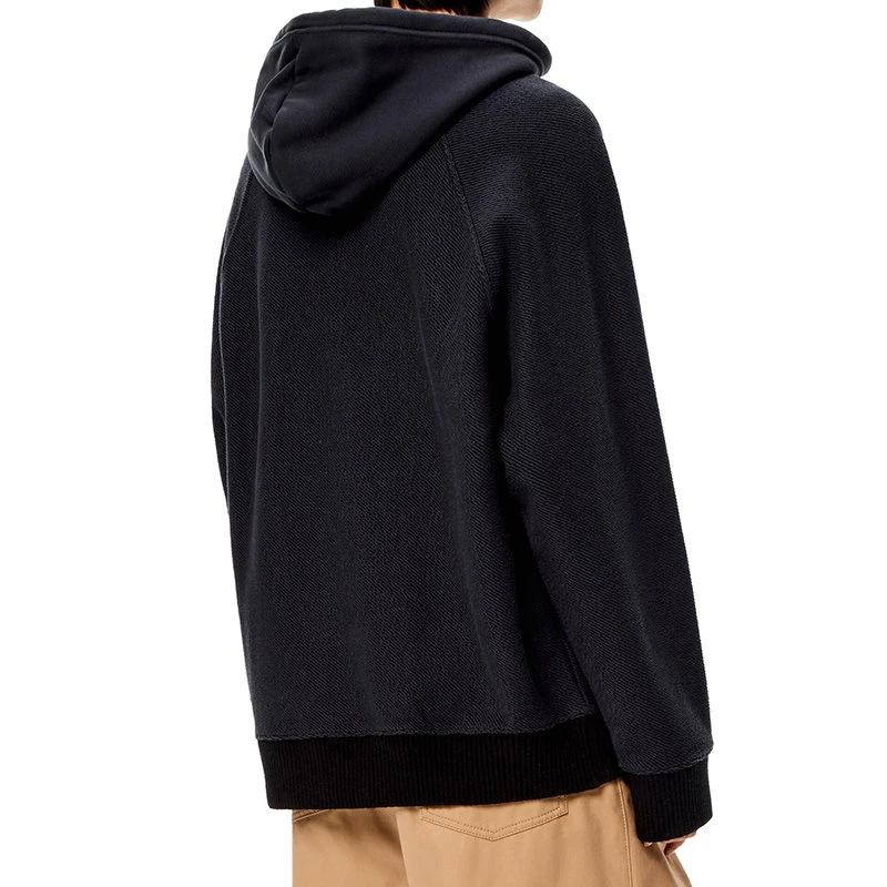 商品Loewe|【预售3-7天】LOEWE/罗意威 22年早春新款 男士深蓝色棉质反绒Logo Anagram刺绣连帽衫卫衣H526Y25X03-9602,价格¥6251,第6张图片详细描述