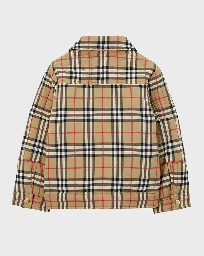 商品Burberry|Kid's Gideon Check-Print Quilted Jacket, Size 4-14,价格¥3026,第2张图片详细描述