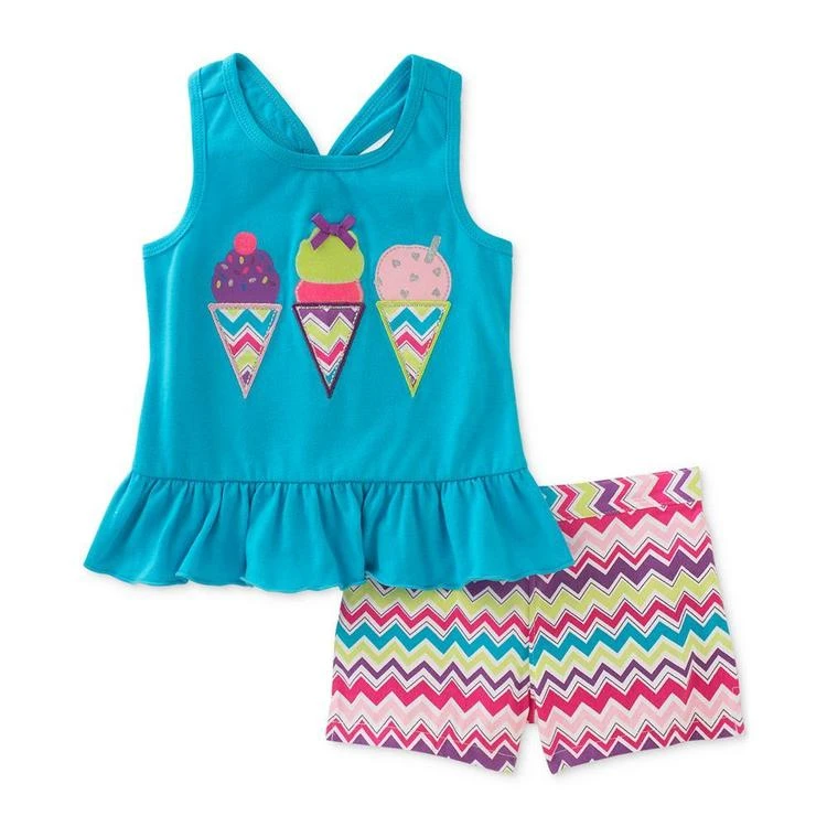 商品KIDS HEADQUARTERS|2-Pc. Ice Cream Top & Shorts Set, Baby Girls (0-24 months),价格¥50,第1张图片