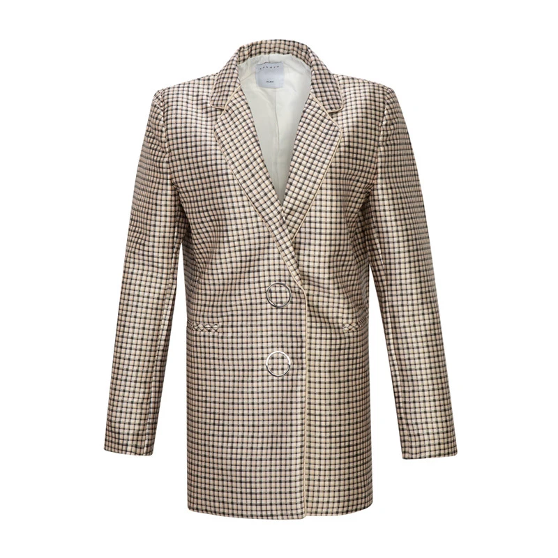 商品Sandro|SANDRO 女士格纹外套 R130125P-PLAID,价格¥423,第1张图片