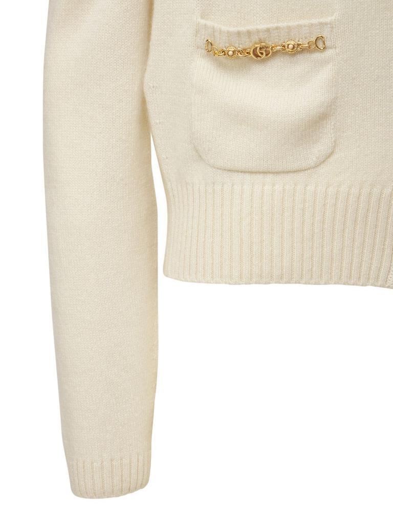 商品Gucci|Cashmere Knit Cardigan W/ Horsebit,价格¥15509,第5张图片详细描述