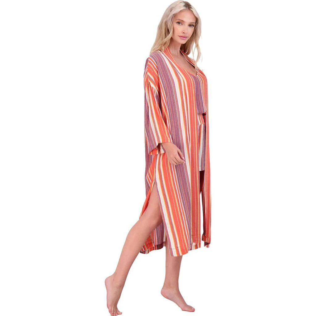商品PJ Salvage|P.J. Salvage Metal Slow Jams Women's Striped Open Front Gauze Duster Cardigan,价格¥122,第3张图片详细描述