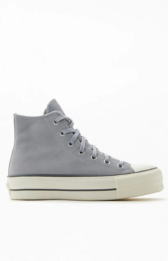 商品Converse|Gray Chuck Taylor All Star Cozy Lift High Top Sneakers,价格¥415,第2张图片详细描述