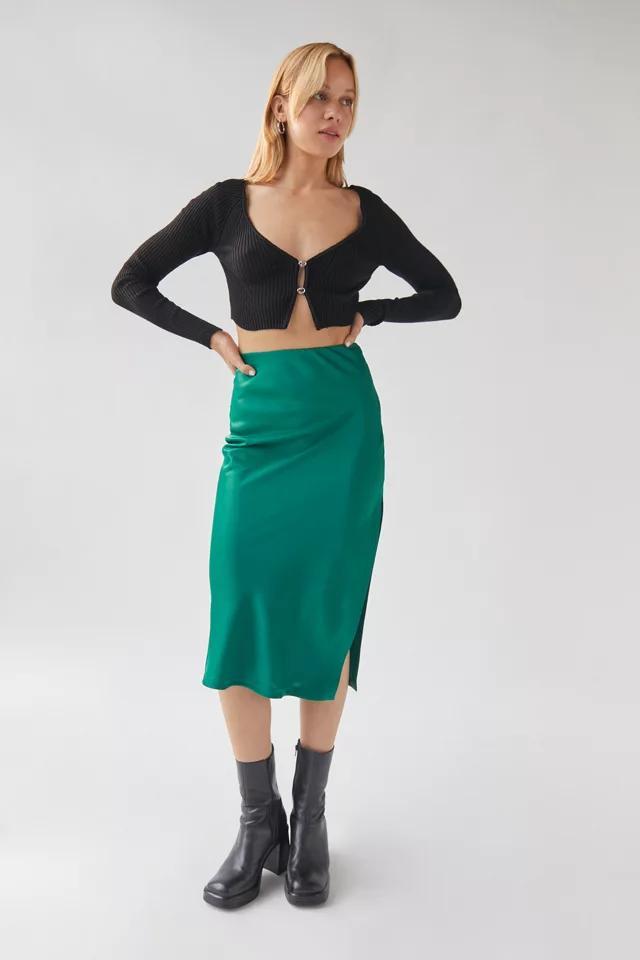 商品Urban Outfitters|UO Edy Satin Midi Skirt,价格¥347,第6张图片详细描述