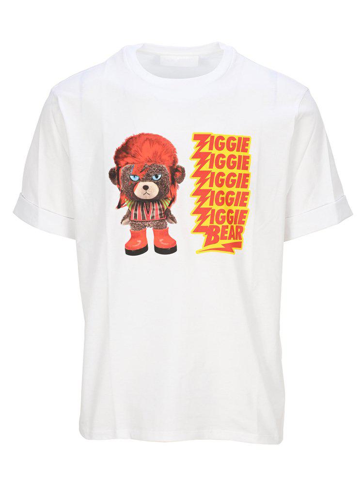 Neil Barrett Ziggie Bear Print Crewneck T-Shirt商品第1张图片规格展示