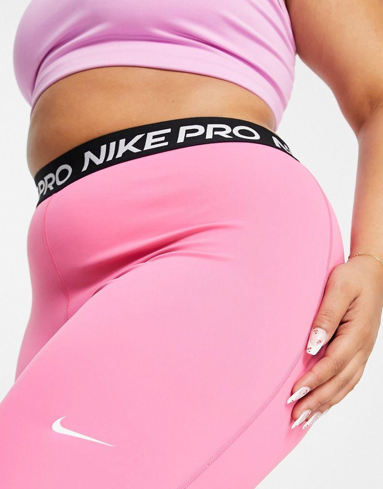 Nike Pro Training Plus 365 7/8 leggings in pink商品第3张图片规格展示