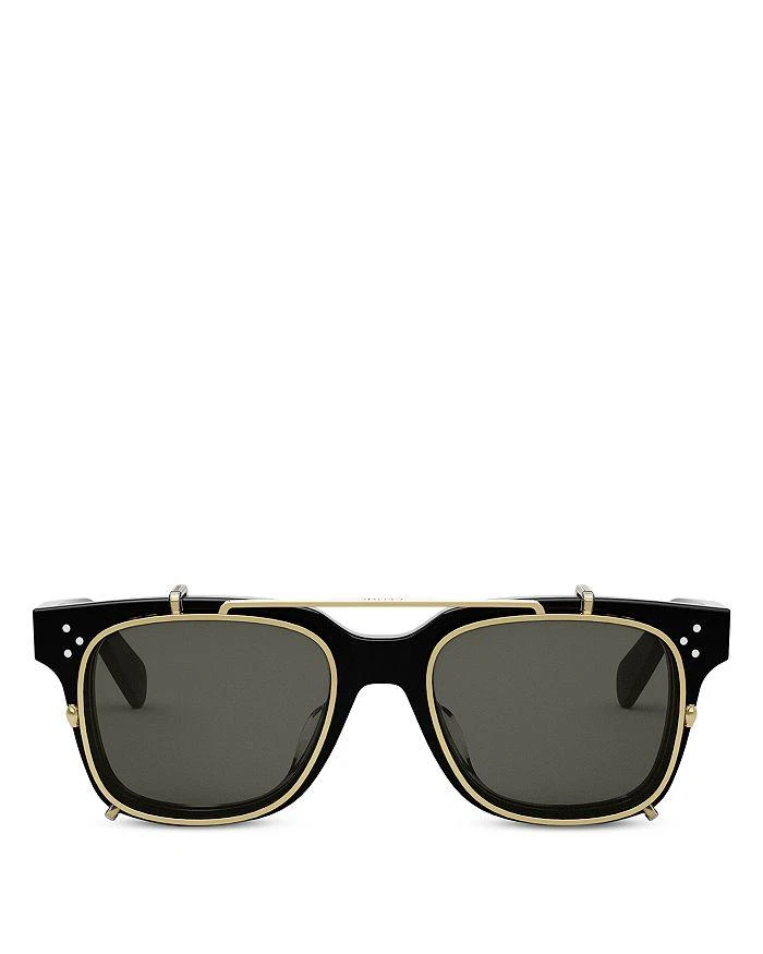 商品Celine|Clip On Square Sunglasses, 50mm,价格¥3836,第2张图片详细描述