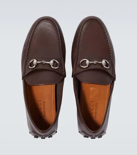 商品Gucci|Horsebit皮革豆豆鞋,价格¥8259,第4张图片详细描述