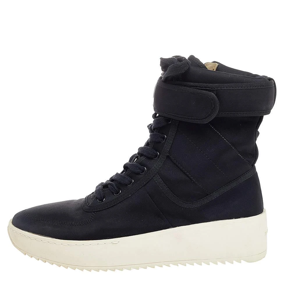 商品[二手商品] Fear of god|Fear Of God Black Neoprene Military High Top Sneakers Size 43,价格¥3074,第2张图片详细描述