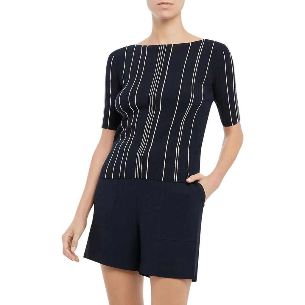 商品Theory|Theory Womens Hankson Striped Knit Pullover Top,价格¥320,第1张图片