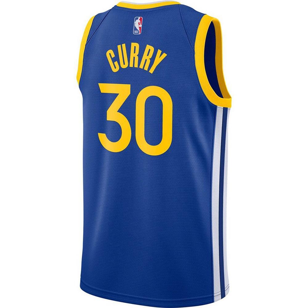 商品NIKE|Men's Stephen Curry Golden State Warriors 2020/21 Swingman Jersey - Icon Edition,价格¥811,第5张图片详细描述