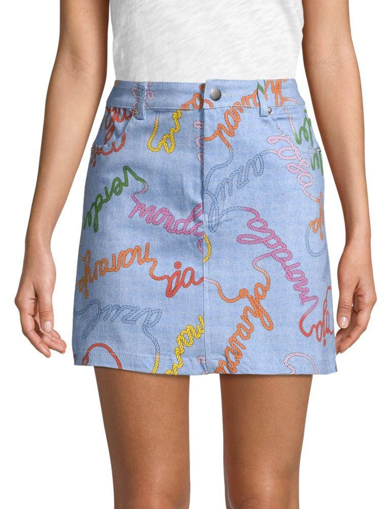 商品Lea & Viola|Wordy Denim Skirt,价格¥238,第1张图片