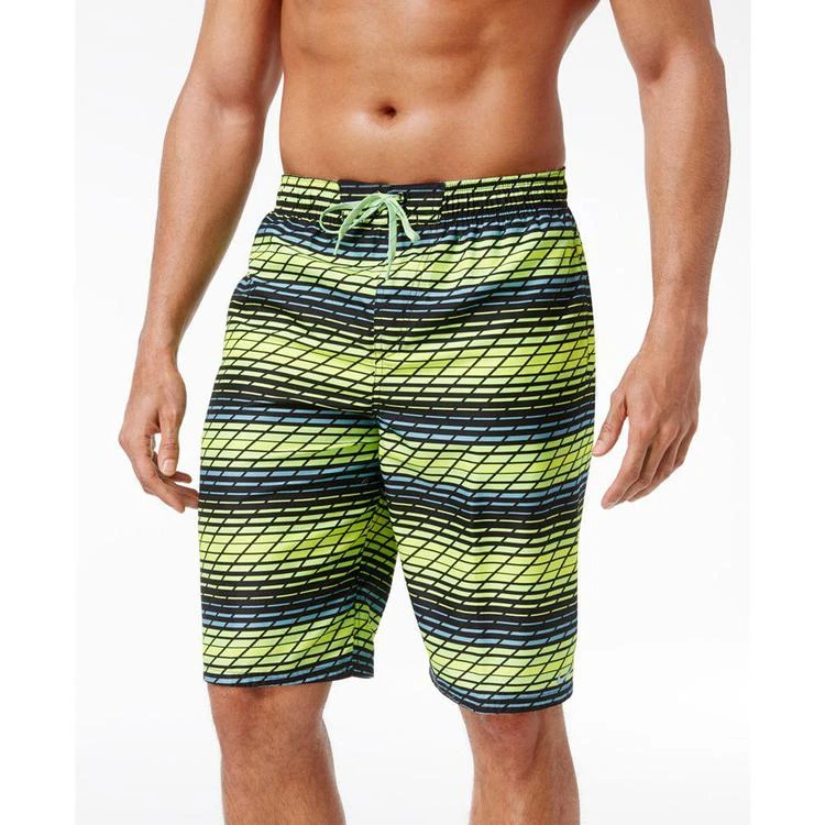 商品NIKE|Men's Swift Striped Volley Swim Trunks, 11",价格¥96,第1张图片