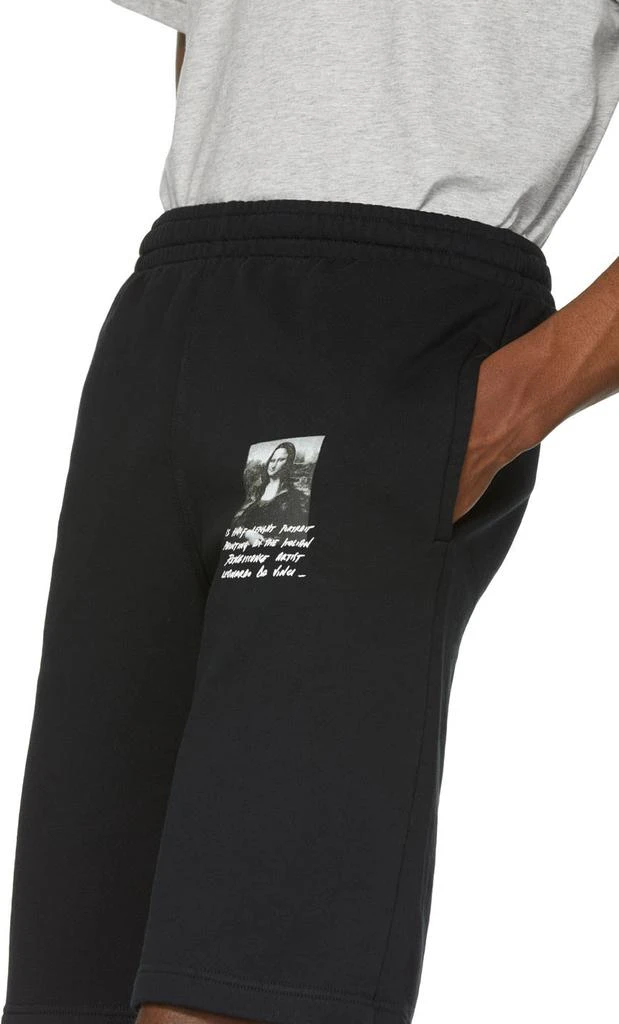 商品Off-White|Black Monalisa Sweat Shorts,价格¥1821,第4张图片详细描述