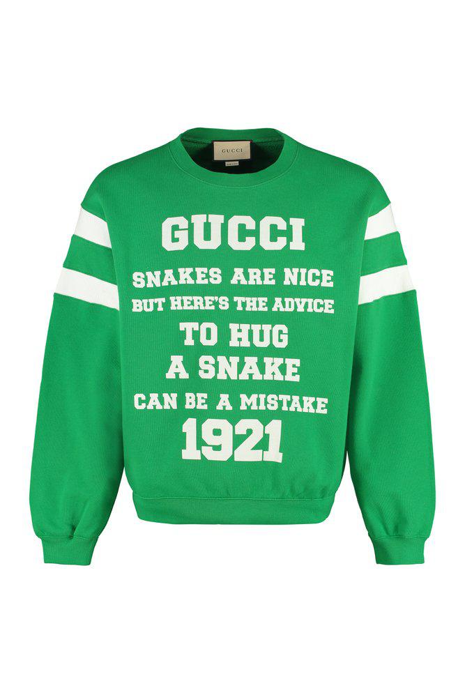 Gucci 1921 Logo Printed Crewneck Sweatshirt商品第1张图片规格展示