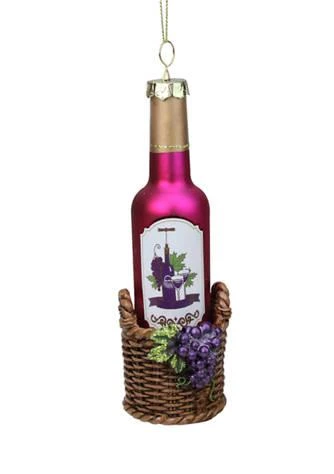 商品Northlight|6.25Inch Pink And Brown Wine Bottle Hanging Christmas Ornament,价格¥601,第1张图片