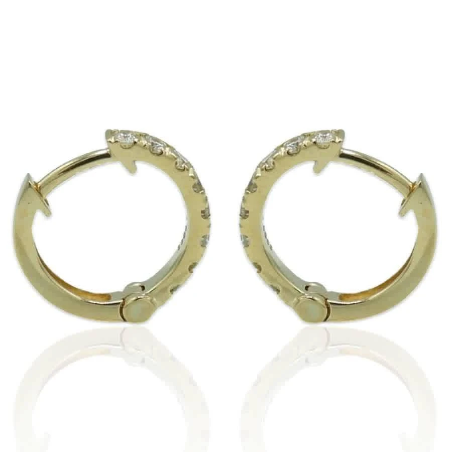 商品Tresorra|18K Yellow Gold Diamond Hoop Earrings,价格¥3936,第2张图片详细描述