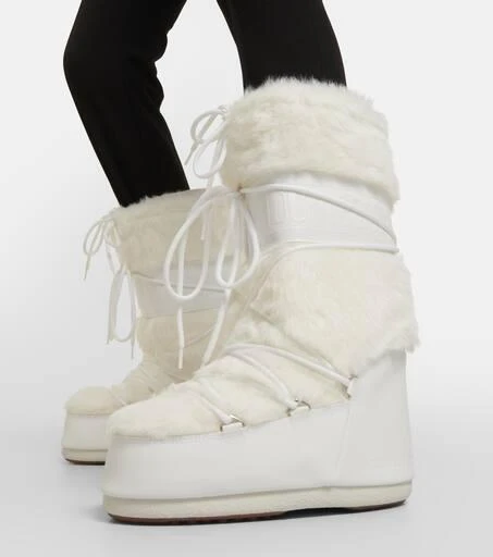 商品Moon Boot|Icon faux fur-trimmed snow boots,价格¥2694,第4张图片详细描述