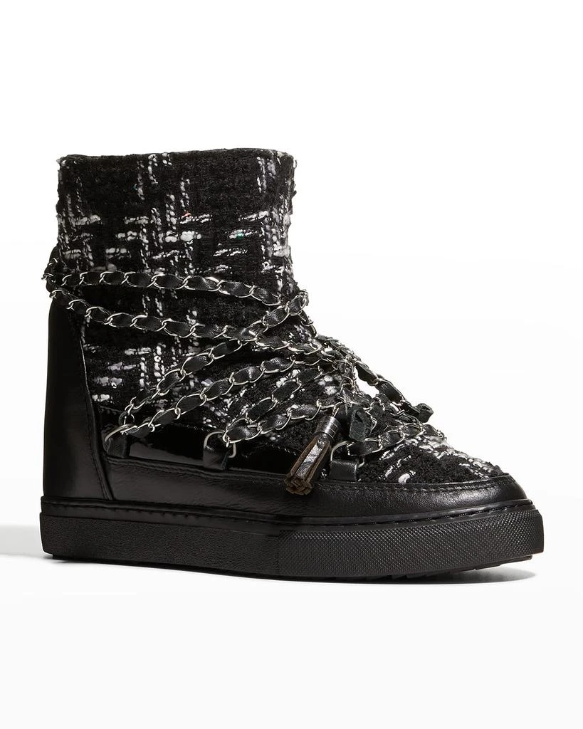 商品INUIKII|English Tartan Lace-Up Wedge Snow Booties,价格¥1148,第2张图片详细描述