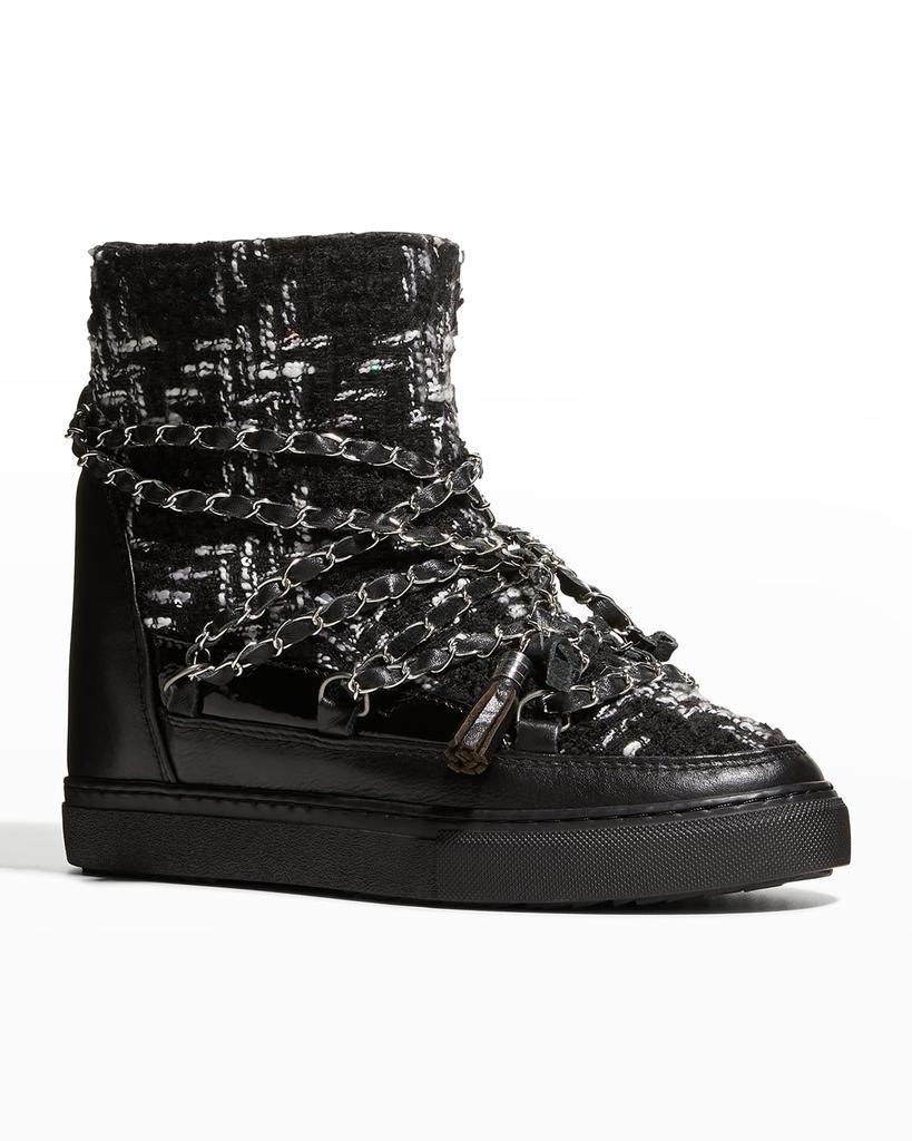 商品INUIKII|English Tartan Lace-Up Wedge Snow Booties,价格¥1324,第4张图片详细描述