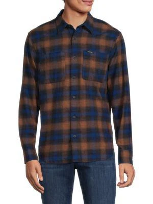 商品Calvin Klein|Long Sleeve Ombre Plaid Button Front Shirt,价格¥240,第1张图片