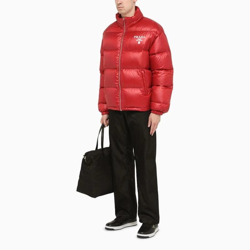 商品Prada|Red Re-Nylon padded jacket with logo,价格¥13954,第2张图片详细描述