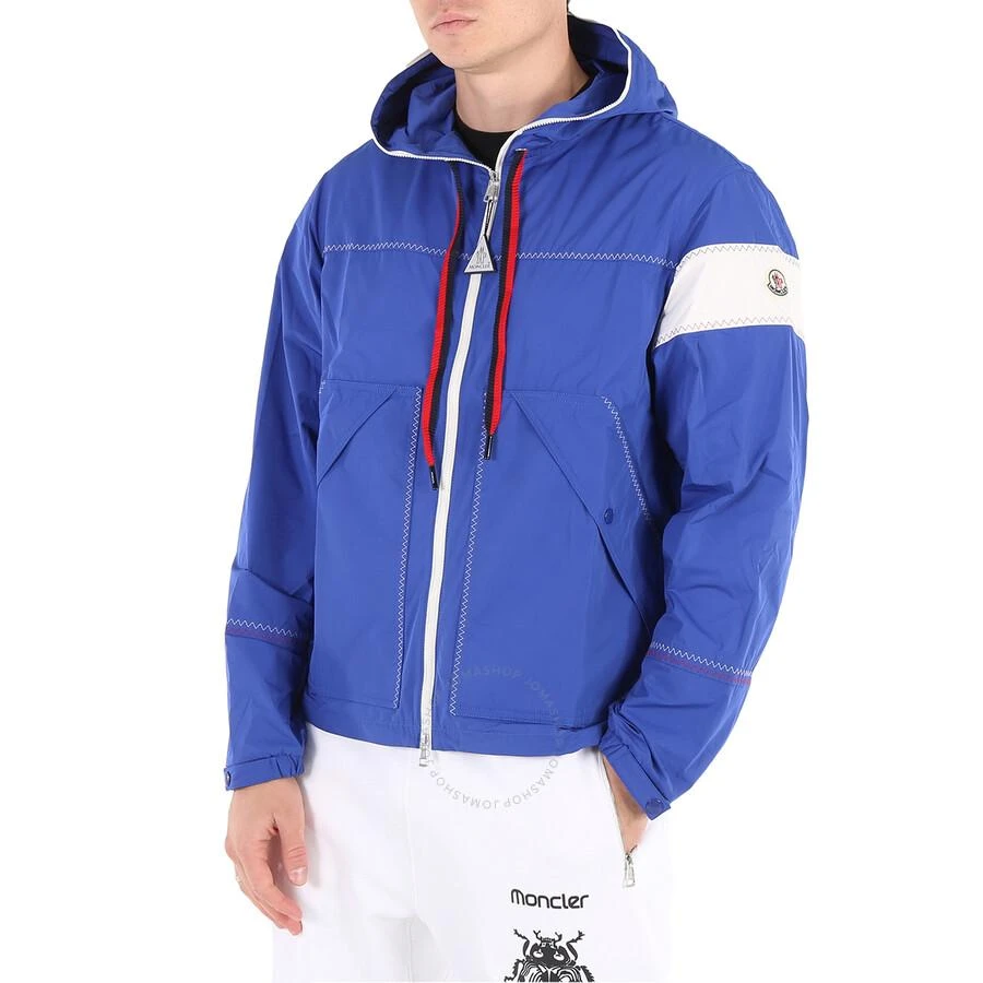 商品Moncler|Men's Medium Blue Fujio Logo-Patch Hooded Jacket,价格¥2602,第3张图片详细描述