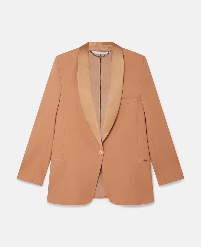 商品Stella McCartney|Stella McCartney - Shawl Lapel Oversized Fit Wool Blazer, Woman, Caramel, Size: 36,价格¥6989,第1张图片