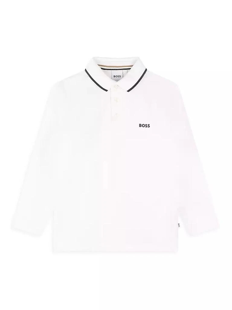 商品Hugo Boss|Little Boy's &amp; Boy's Logo Long-Sleeve Polo Shirt,价格¥450,第1张图片