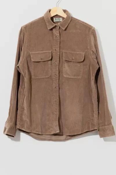 商品Urban Outfitters|Vintage 1980s L.L. Bean Brown Corduroy Button Up Long Sleeve Shirt,价格¥1663,第1张图片