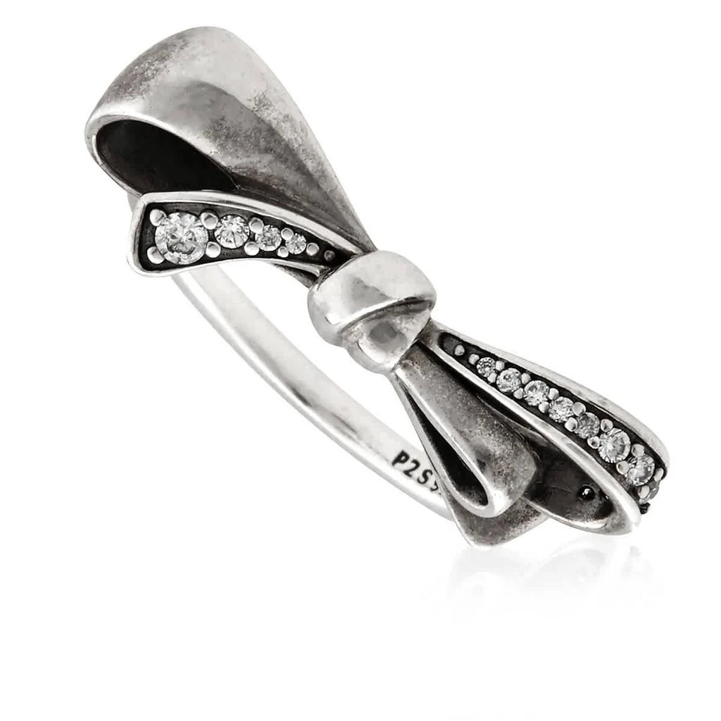 商品PANDORA|Ladies Sparkling Bow Ring,价格¥367,第1张图片