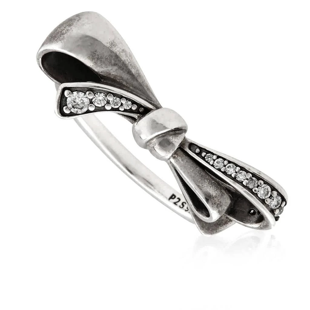 商品PANDORA|Pandora Ladies Sparkling Bow Ring, Size 54,价格¥364,第1张图片