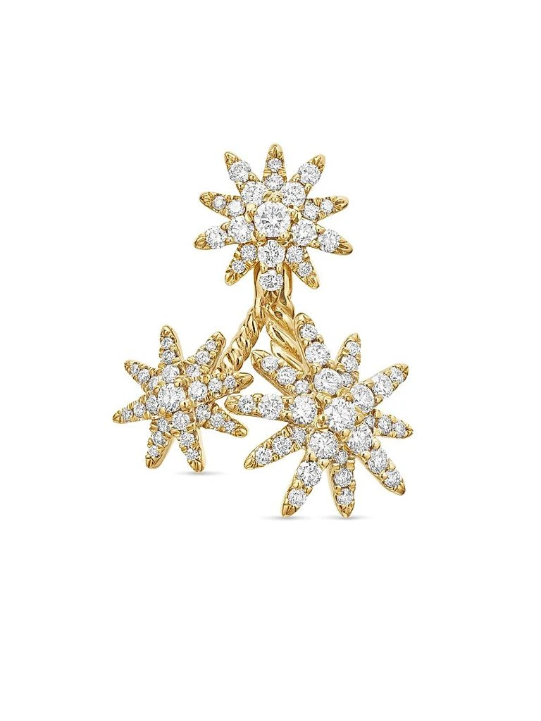 商品David Yurman|Starburst Cluster Drop Earrings in 18K Yellow Gold with Diamonds, 23.7MM,价格¥43641,第4张图片详细描述